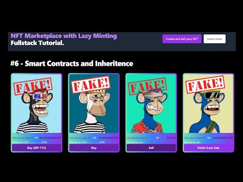 NFT Marketplace with Lazy Minting #6 Smart Contracts and Inheritence