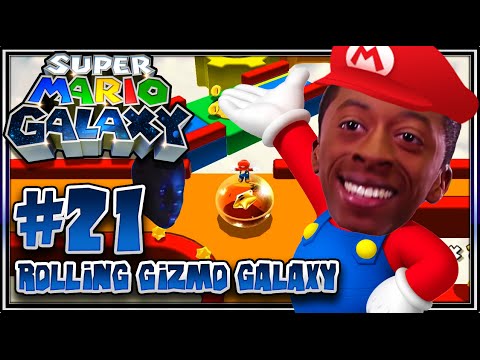 Super Mario Galaxy - Part 21 (1080p 60FPS 100%) Rolling Gizmo Galaxy