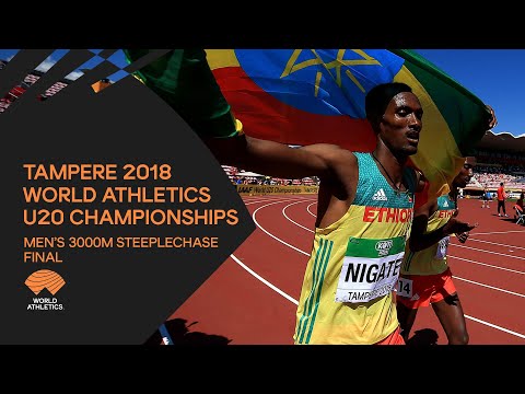 Men's 3000m Steeplechase Final - World Athletics U20 Championships Tampere 2018