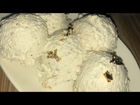 Almond Icecream Recipe / homemade icecream by #fehmi
