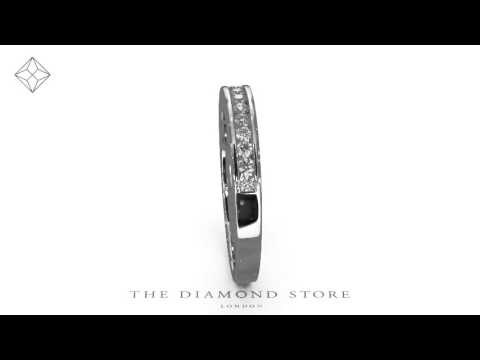 FT33 - Rae 18K White Gold Diamond Half Band Eternity Ring 0.25CT