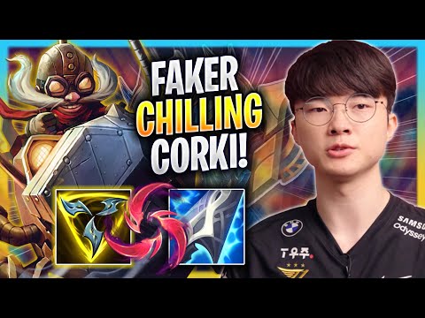 FAKER CHILLING WITH CORKI! - T1 Faker Plays Corki MID vs Azir! | Season 2023