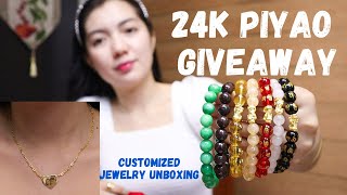 24K Gold Piyao Bracelet Giveaway + Customized Jewelry Unboxing Ft. DadaJShop