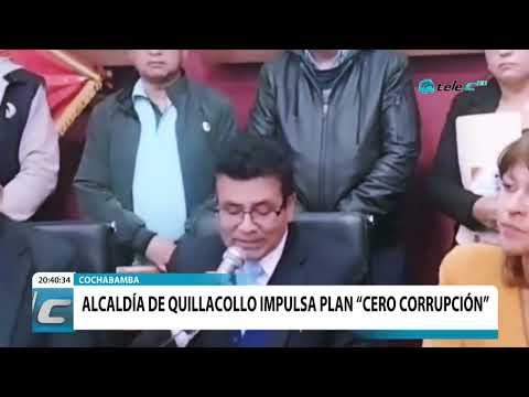 ALCALDÍA DE QUILLACOLLO IMPULSA PLAN "CERO CORRUPCIÓN".