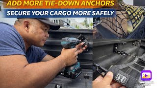 👉 Add MORE Tie-Down Anchors to Your Honda Ridgeline Bed! D-Ring Upgrade (EASY DIY)