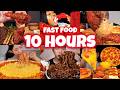 10 HOURS Mukbangers Devouring Too Much FAST FOOD ASMR Part 9