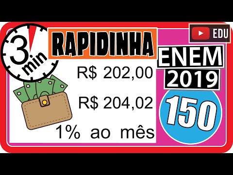 🏃 [ENEM 2019] 150 📘 MATEMÁTICA FINANCEIRA Uma pessoa se interessou em adquirir um produto anunciado