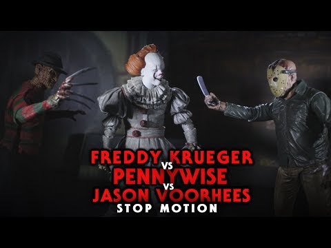 Freddy Krueger Vs Pennywise Vs Jason Voorhees Stop Motion