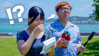 【ドッキリ】ONICHA大好き女子高生に背後から突然現れるドッキリしてみた【サプライズ】