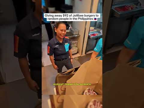 I gave away $92 worth of Jollibee burgers 🇵🇭