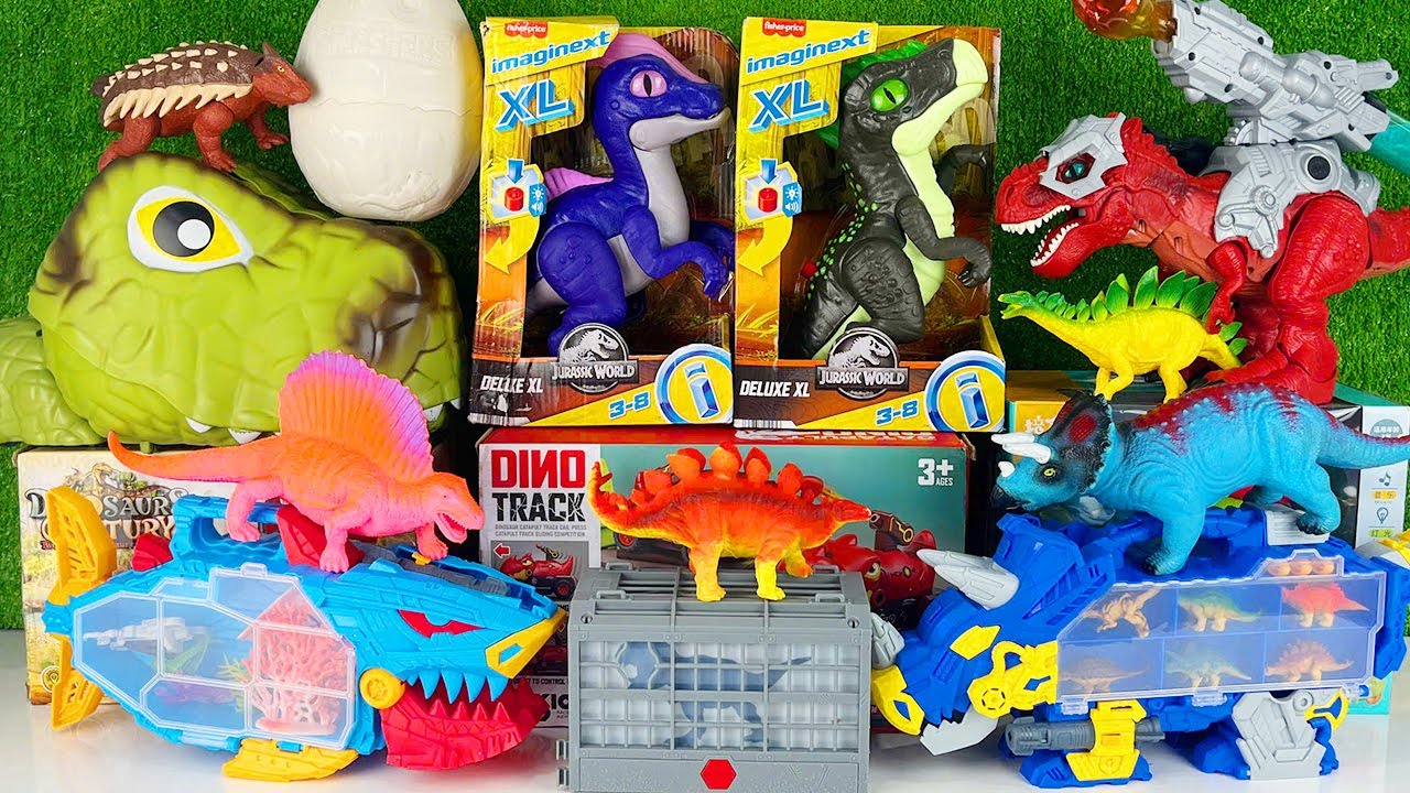 Jurassic World Toys Unboxing Asmr Colorful Dinosaur T-rex Carnotaurus Dino Egg Surprises