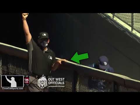 Teachable - Manny Gonzalez's Hustle to Officiate a Head Over Heels Catch Falling Out of Play