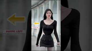 Dark Black Dress With White Perfect Beauty #shorts #shotvids #viralshots #trendingshorts