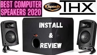 Video thumbnail for Klipsch Promedia 2.1 computer speakers THX certified. Unboxing, set up and sound test by All kinds of stuff