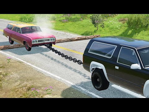 Mobil vs Fallen Tree #3 - BeamNG Drive