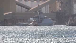 preview picture of video 'H.T.M.S. Krabi, Port Kembla Harbour, Port Kembla, N.S.W., Australia, 28th Sept 2013.'