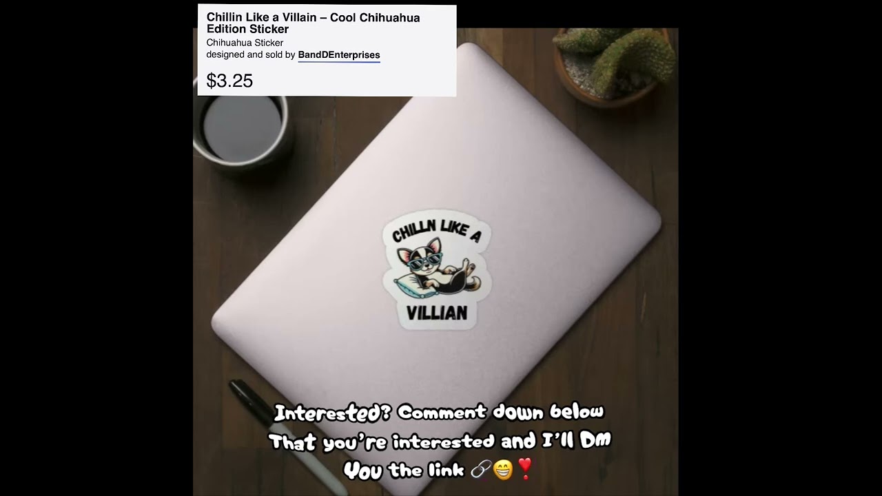 Sticker Video - 😎🐾 Chillin Like a Villain – Chihuahua Edition! 🐾😎