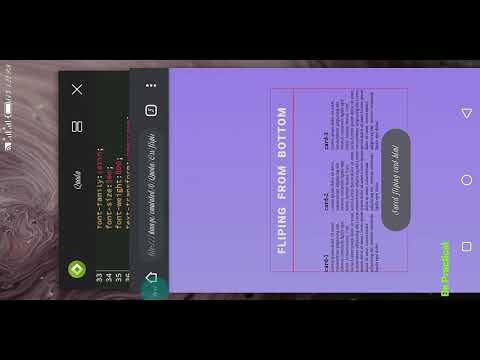 Flipping card from bottom by using Html and Css full code in only mobile phone.