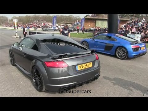 650HP Audi TT-RS 8S vs E63 S AMG vs R8 V10 Plus vs 705HP RS6 ABT - DRAGRACE
