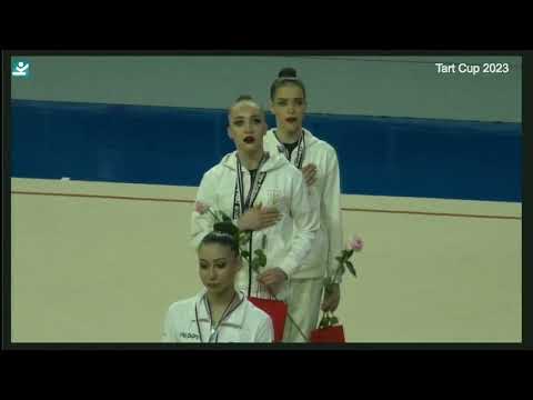 Anthem of Ukraine (2023 Brno RG Grand Prix, ribbon, Khrystyna Pohranychna)