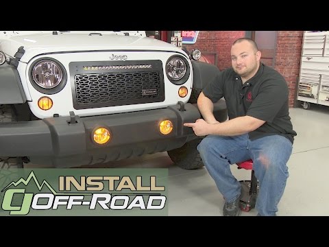 Jeep Wrangler JK KC HiLiTES Fog Light LED Gravity Amber Pair 2010-2018 Installation