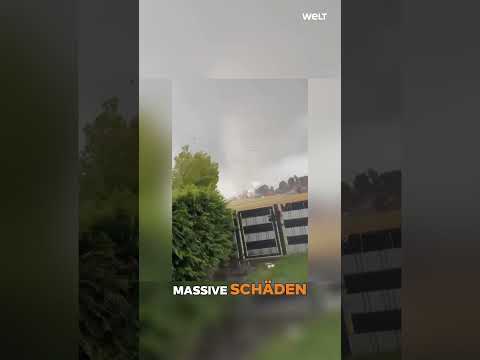UNWETTER: Gewitter, Starkregen und ein Tornado  - Verwüstung in Telgte im Münsterland