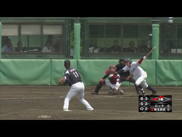 【ファーム】ライオンズ・金子一 先制の2点タイムリー!! 2019/6/18 L-M(ファーム)