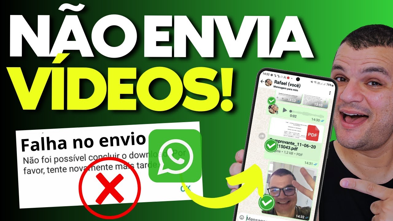 NÃO CONSEGUE ENVIAR VÍDEOS no WHATSAPP? APRENDA RESOLVER em 2024