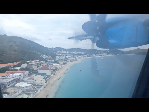 Desembarque em St. Martin SFG, Índias Ocidentais Francesas | Air Caraïbes ATR 72-600
