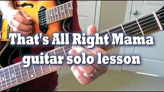 That's All Right Mama guitar solo lesson by Tom Conlon