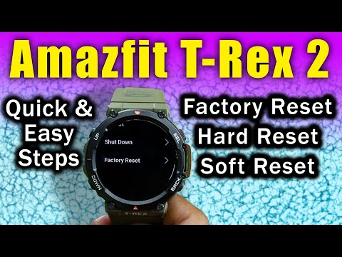 How To Soft & Factory Reset Amazfit T Rex 2 ⚙️