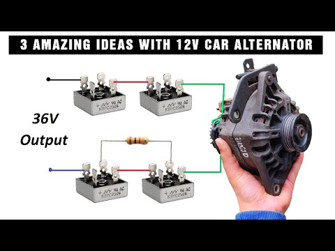 REUSE 12V Car Alternator to DC Generator 500W डीसी जनरेटर 500W के लिए 12V कार अल्टरनेटर