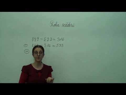 Proba scăderii - Numerația 0-1000