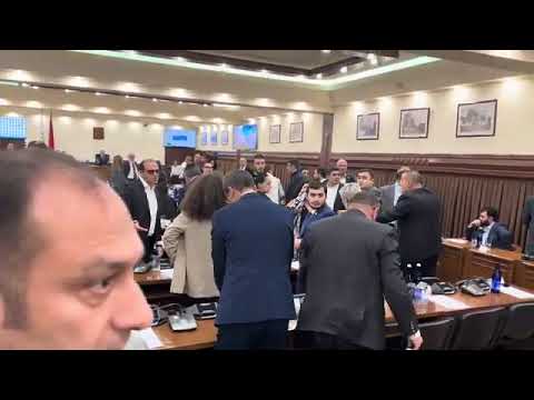 Ավագանու նիստում ծեծկռտուք սկսվեց․ Անի Խաչատրյանի վրա ջուր շփեցին