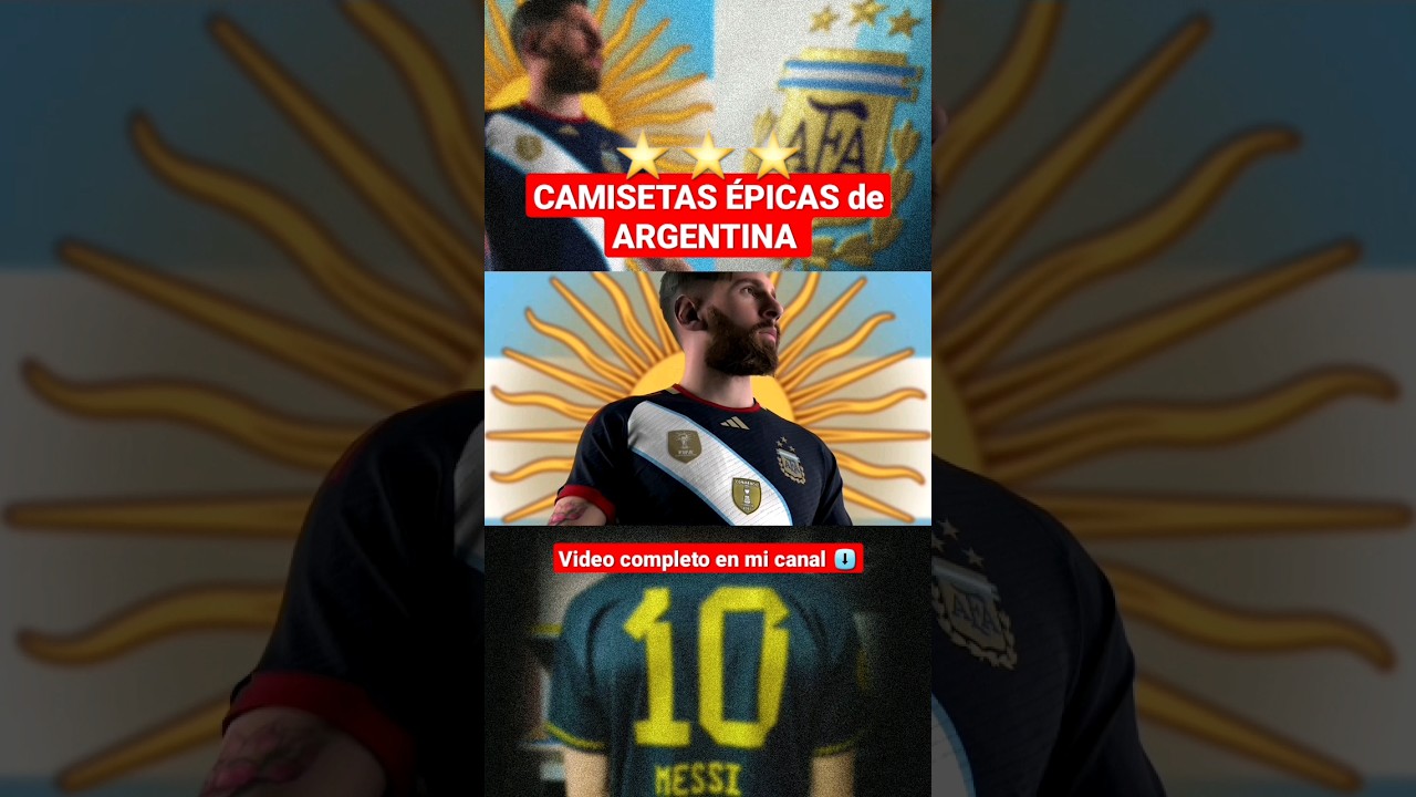 😱CAMISETAS ÉPICAS de ARGENTINA con 3 ESTRELLAS ⭐⭐⭐ #messi #argentina #qatar2022