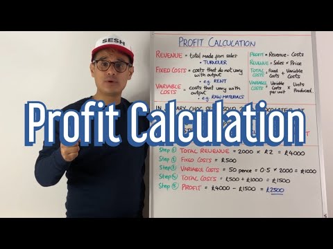 Part of a video titled Calculating Profit - YouTube