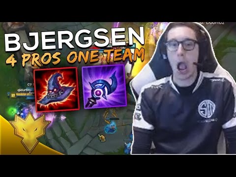TSM Bjergsen - 4 Pros One Team?! ft. Impact, Contractz, Smoothie & Apollo - LoL Stream Highlights