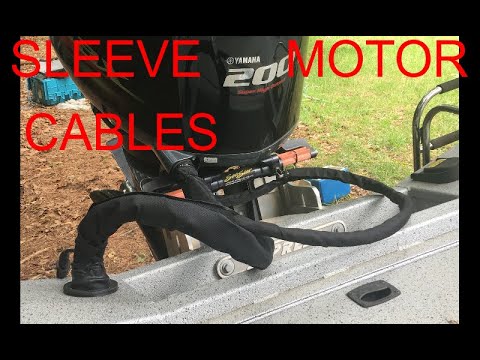 WRAP OUTBOARD BOAT MOTOR CONTROL CABLE SLEEVE HOW TO MODIFICATION