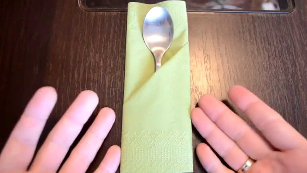 Składanie serwetek - kieszonka na sztućce