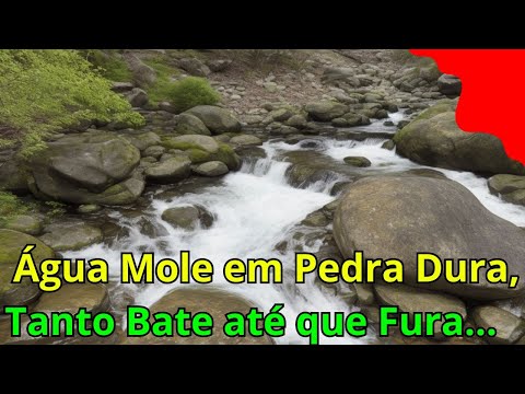 DITADO POPULAR "ÁGUA MOLE EM PEDRA DURA TANTO BATE ATÉ QUE FURA" (Qual é o seu Significado)