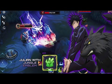 JULIAN WITH JUNGLE EMBLEM TO MAKE YOU FAST IN FARMING | JULIAN BEST EMBLEM - MLBB