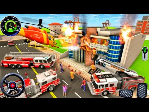 Fire Truck City Rescue Driving 3D: 911 US Emergency Fire Truck Simulator Game! Android Gameplay