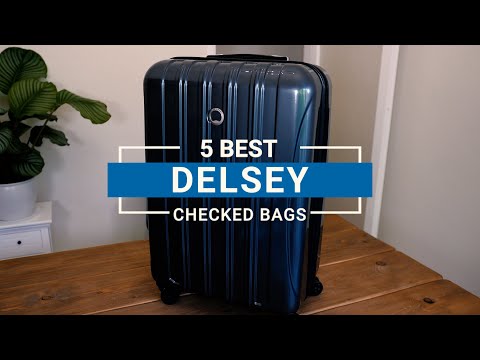 DELSEY PARIS Titanium Hardside Expandable Luggage with Spinner Wheels Checked Luggage, Silver, Checked-Medium 25 Inch video review thumbnail