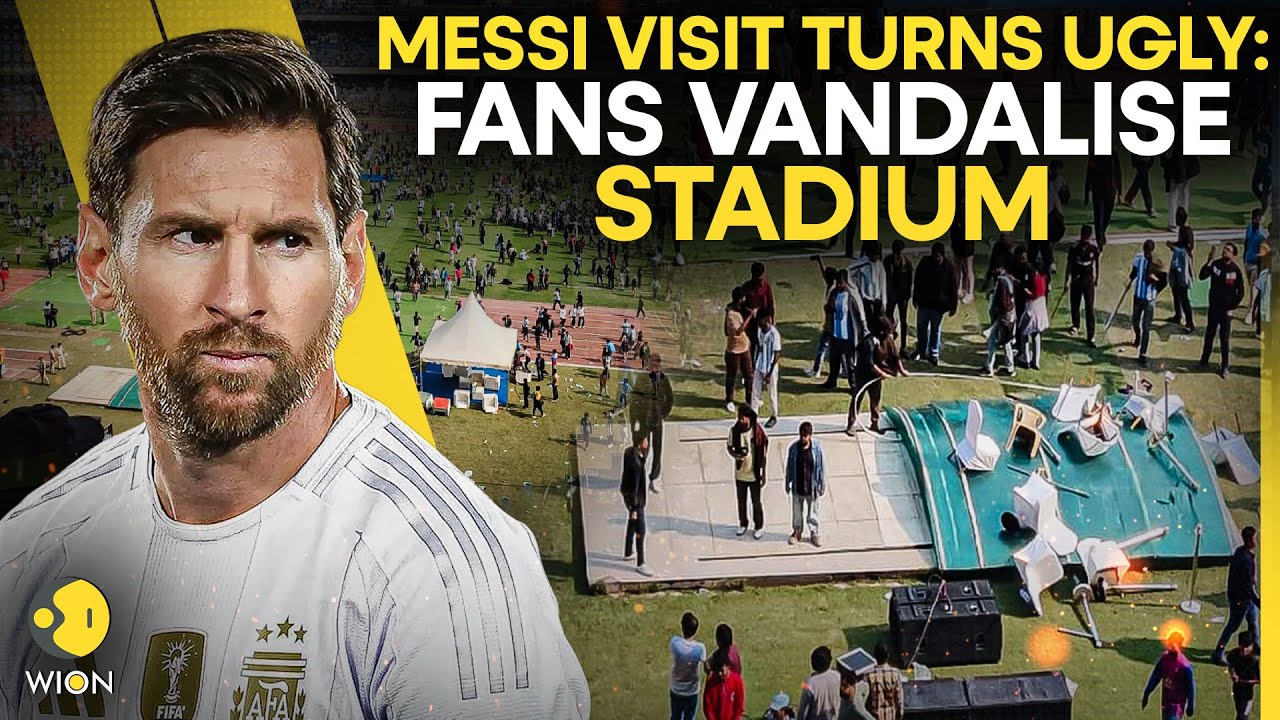 Messi’s India Visit Turns Into CHAOS! Angry Fans Trash Kolkata Stadium | WION Originals