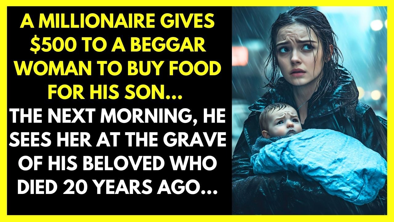 Millionaire Gives $500 To A Beggar And The Next Day Sees Her At His Wife's Grave ...