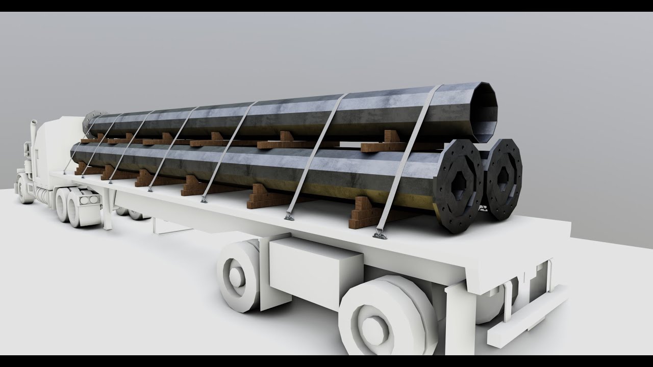 CARGO MODELS FOR TRUCK TRAILER-Polygon Pole Type-3-1 3D Model