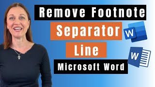 HOW TO Remove Footnote Line in Word