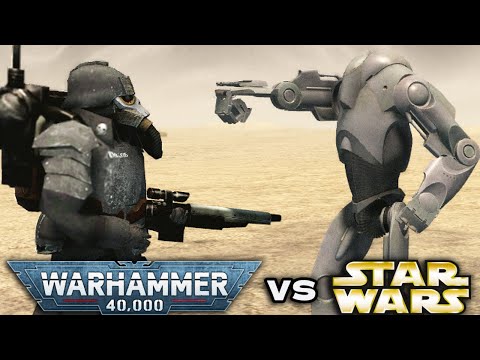 DEATH KORPS OF KRIEG vs CIS DROIDS - Warhammer 40k vs Star Wars | Men of War: Assault Squad 2