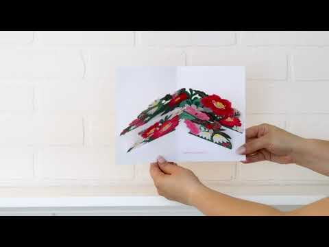 Festive Blooms Holiday Pop-Up Cards - Set of 8