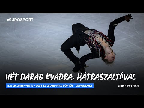 Bravúros kűrrel - hét kvadrával és egy hátraszaltóval - nyerte a Grand Prix-döntőt Ilia Malinin